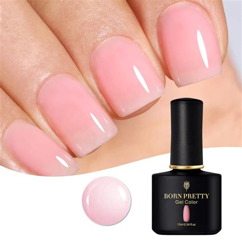 BORN PRETTY 10ML UV Nagellack Shellac Rosa Jelly Nude。